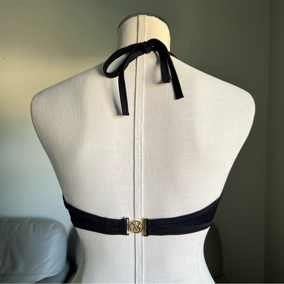 Victoria’s Secret Twist Front Push Up Swim Bikini Top Black Sz 36 D - Picture 10 of 16